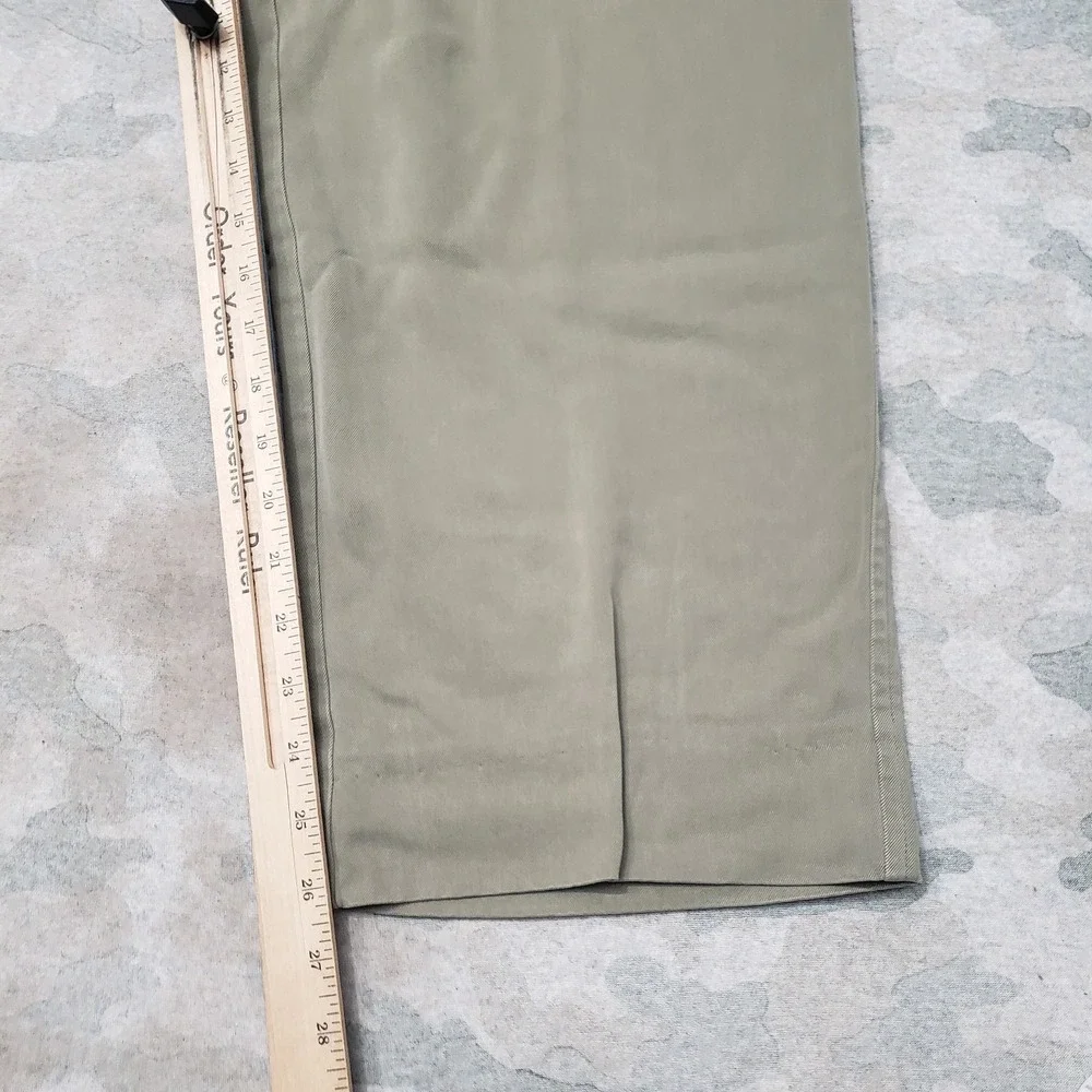 Tommy Bahama Pants Mens 38 Green Pleated 100% Silk Relaxed